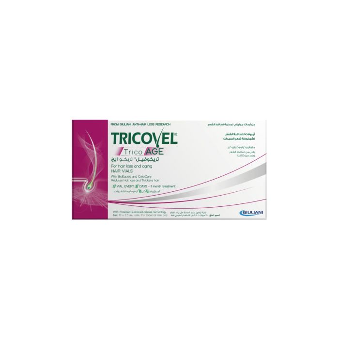 TricoAGE® Permanent Hairloss Treatment 10 Vials - Tricovel |امبوالت تريكوايج