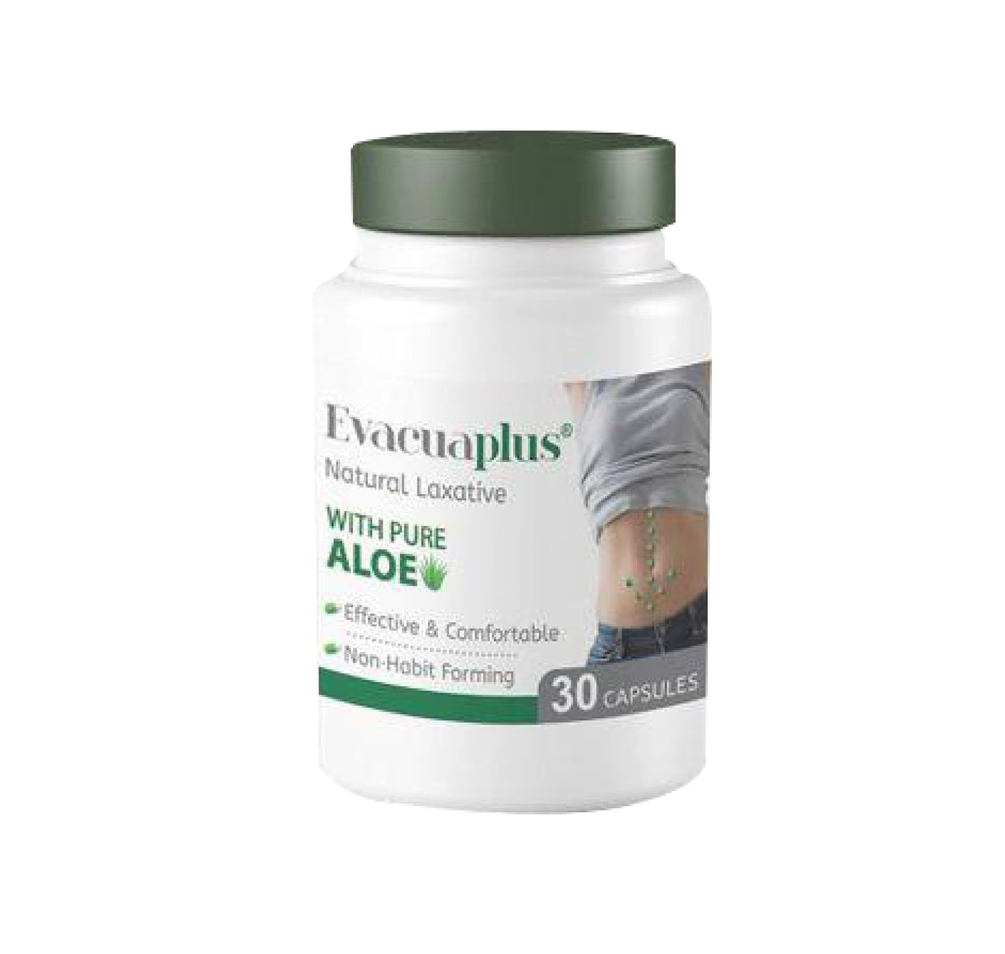 Evacua Plus Cap. Aloevera Laxative | أقراص ملينه بخلاصة الصبار