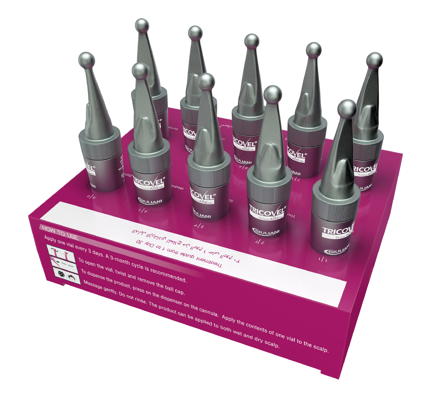 TricoAGE® Permanent Hairloss Treatment 10 Vials - Tricovel |امبوالت تريكوايج