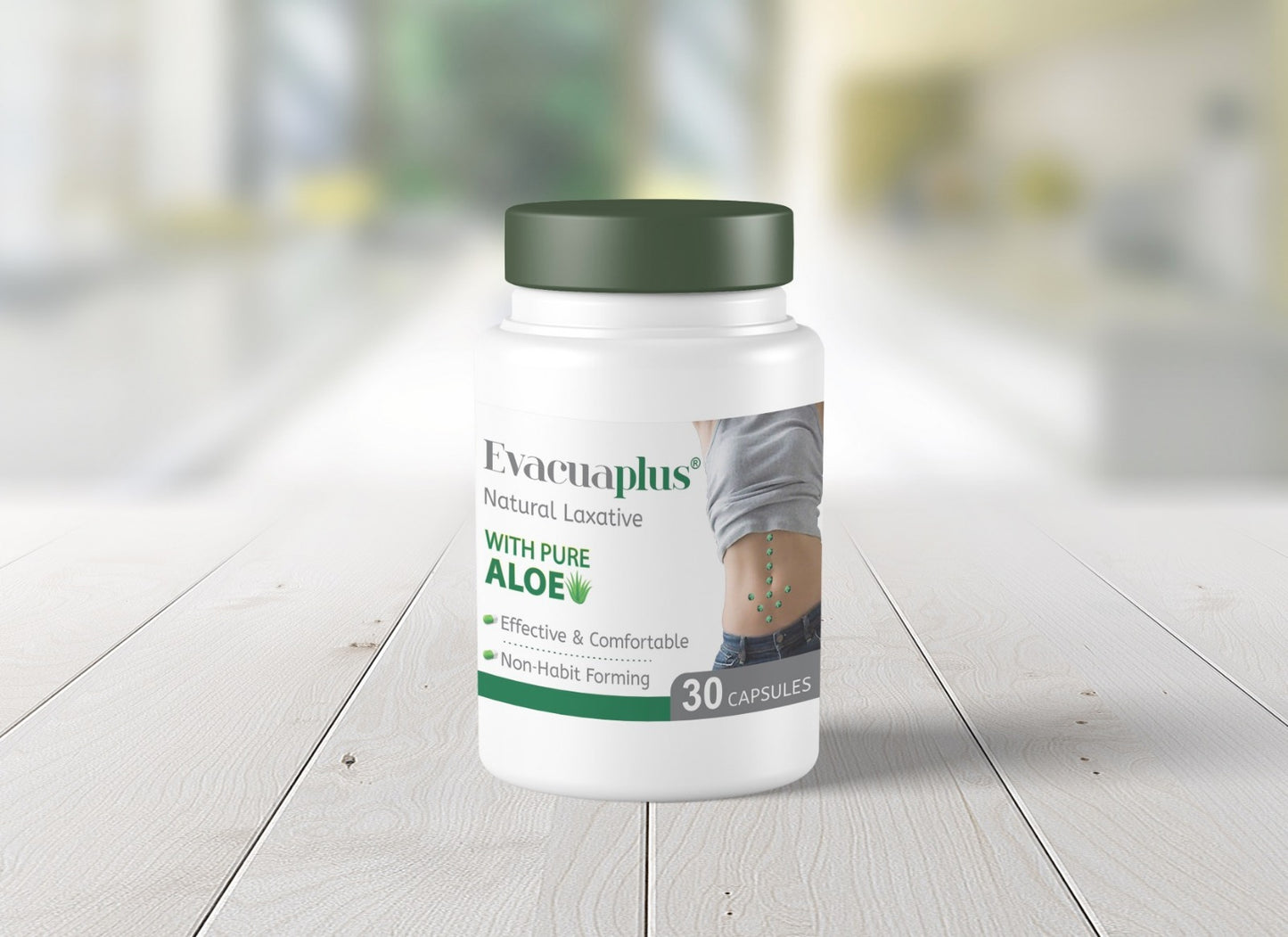Evacua Plus Cap. Aloevera Laxative | أقراص ملينه بخلاصة الصبار
