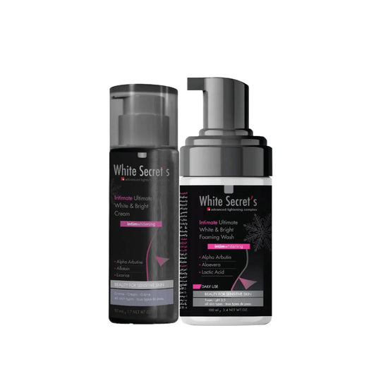 Intimate ultimate white & bright foaming wash and cream Set - 2 PCS